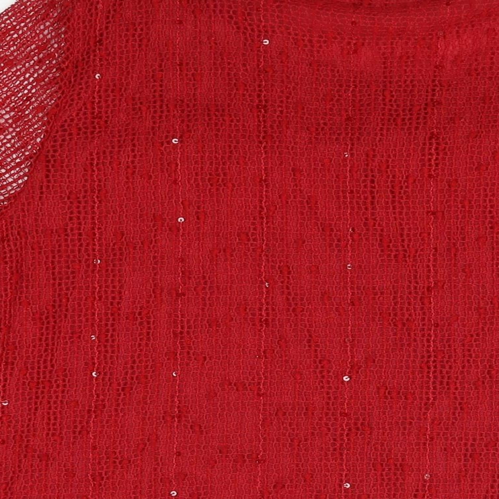 Klass Womens Red Viscose Basic T-Shirt Size 2XL Round Neck