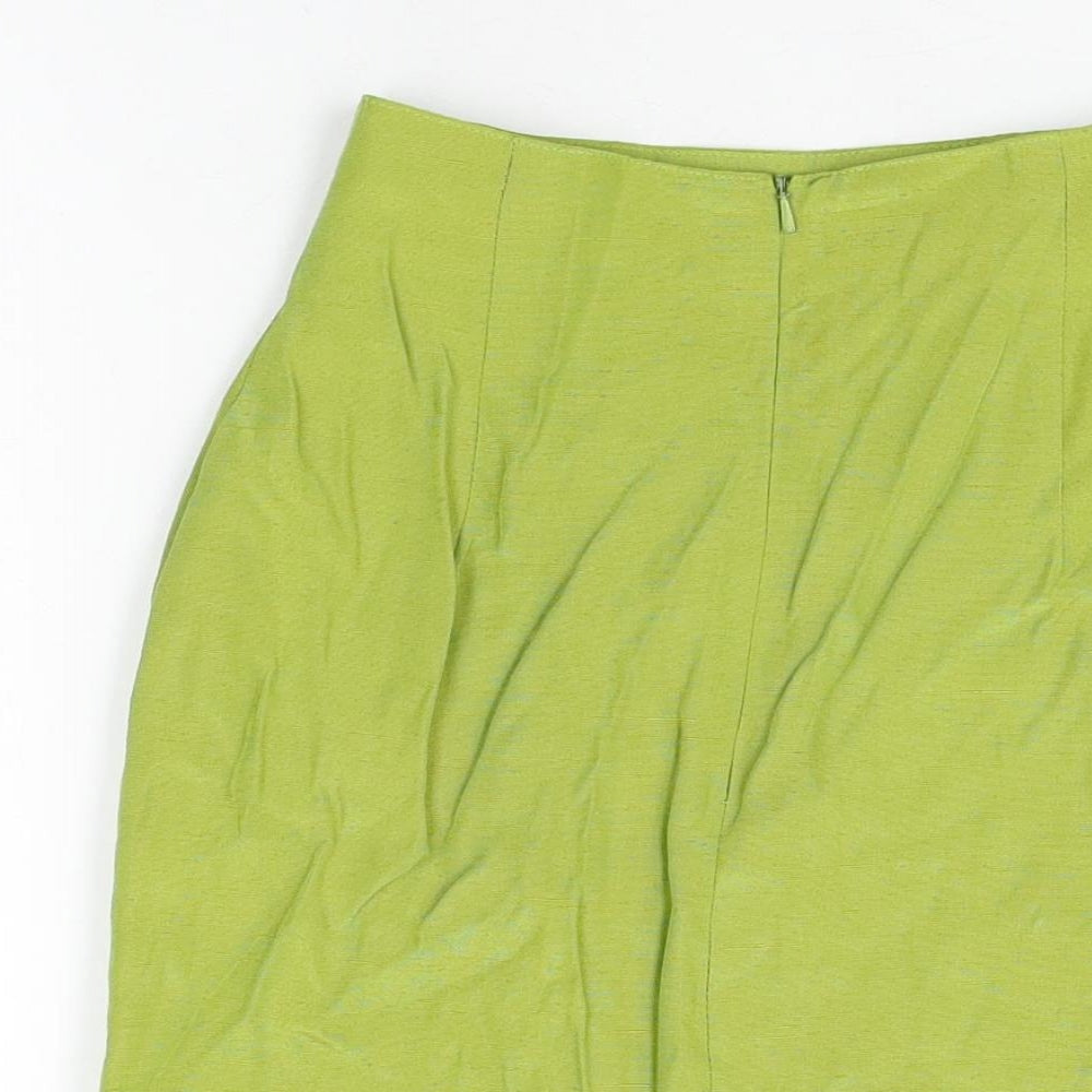 Hamells Womens Green Viscose Straight & Pencil Skirt Size 8 Zip