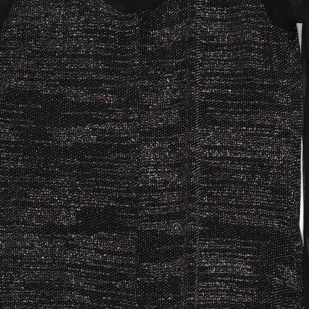 Brand and care label for Roman women’s black polyamide a-line, size UK 14, round neck pullover