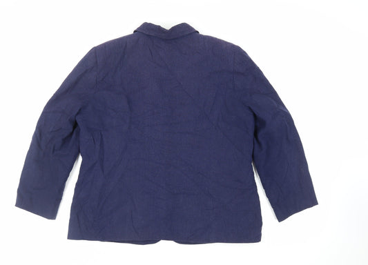 Bonmarché Womens Blue Jacket Blazer Size 18 Button