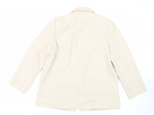 St Michael Womens Ivory Jacket Blazer Size 16 - Vintage