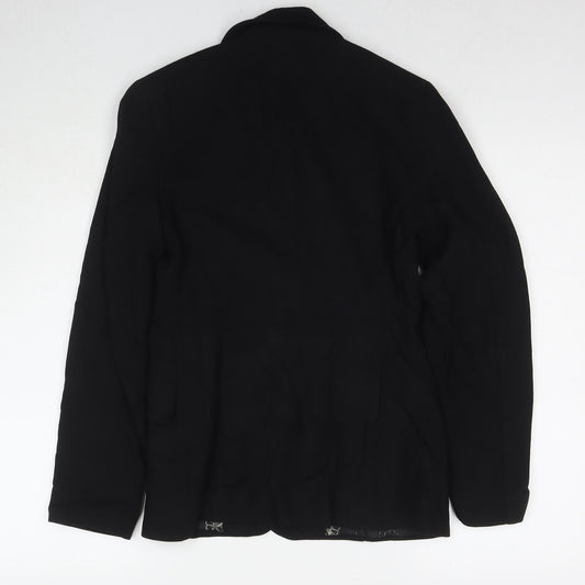 Marks and Spencer Womens Black Jacket Blazer Size 8 Zip