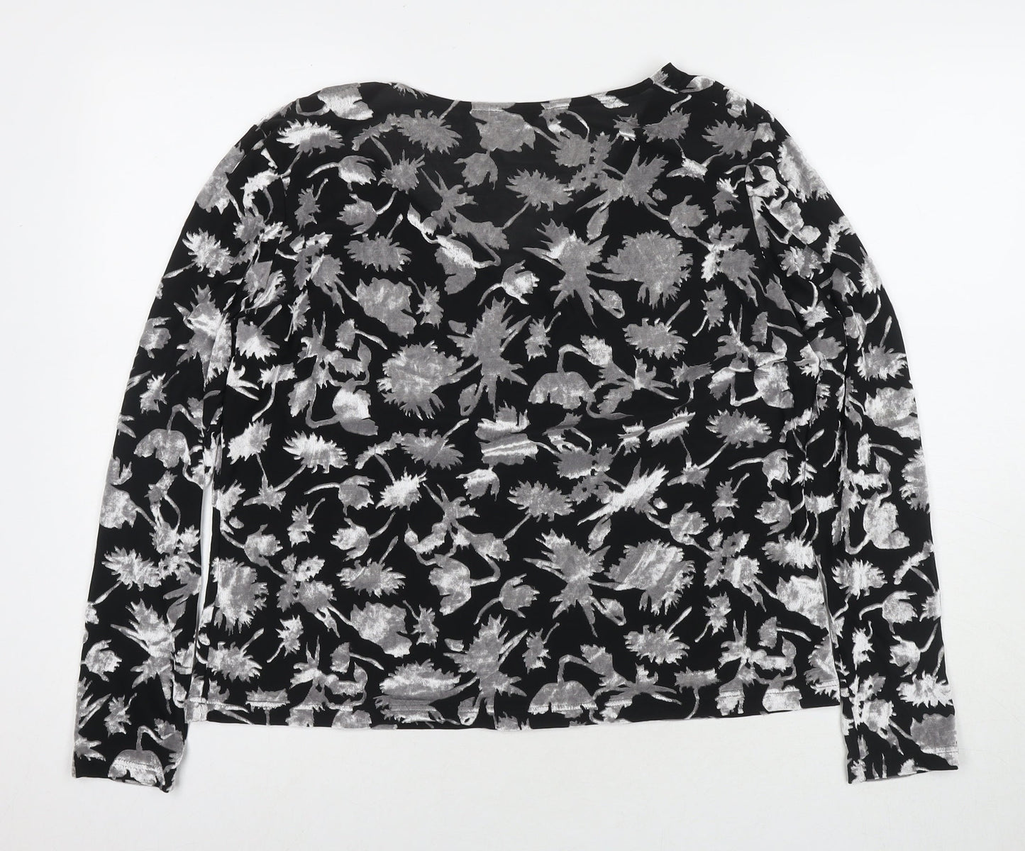 St Michael Womens Multicoloured Floral Viscose Basic Blouse Size 22 Round Neck