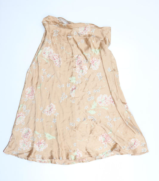 Reclaimed Vintage Womens Multicoloured Floral Polyester A-Line Skirt Size 14 Zip