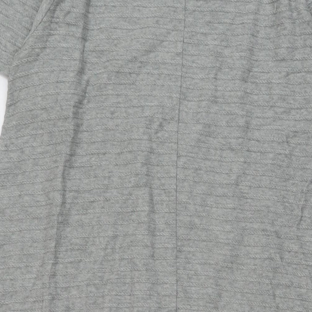Uniqlo Womens Grey Cotton A-Line Size M Round Neck Pullover