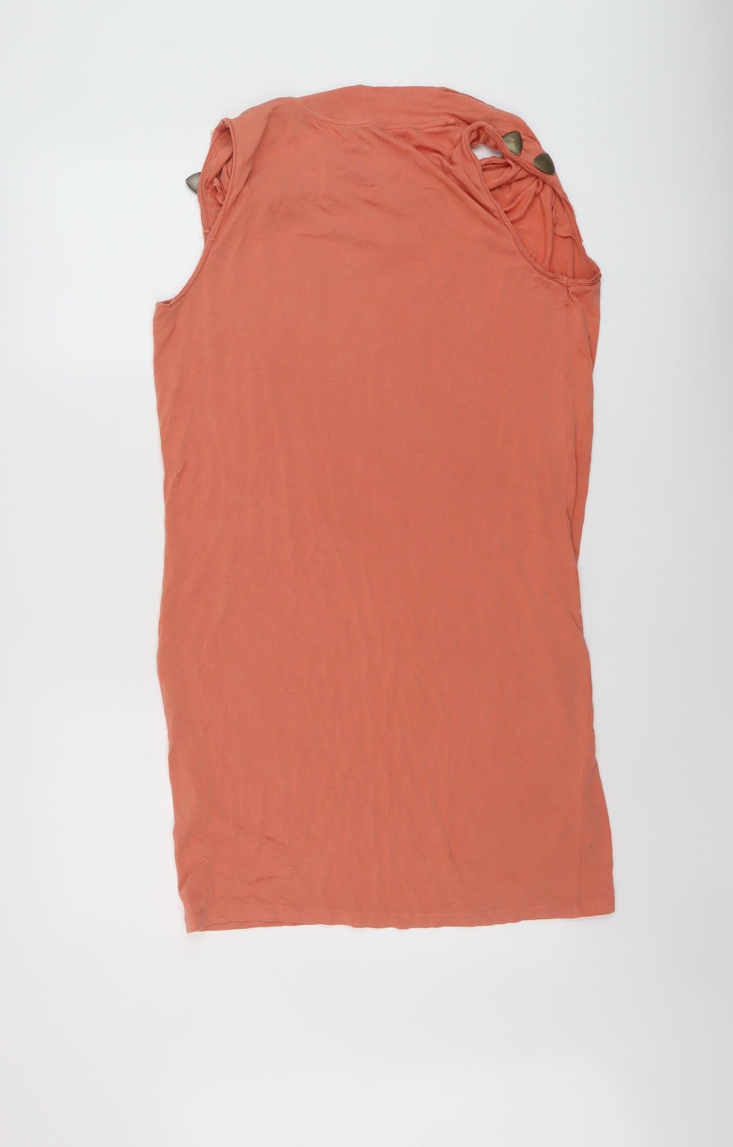 Boss Womens Orange Viscose Sheath Size M Cowl Neck Pullover