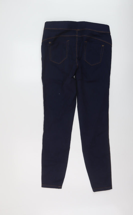 Denim & Co. Womens Blue Cotton Jegging Jeans Size 14 L28 in Regular