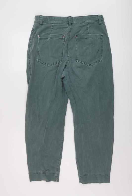 Gap Womens Green Cotton Mom Jeans Size 10 L25 in Regular Button