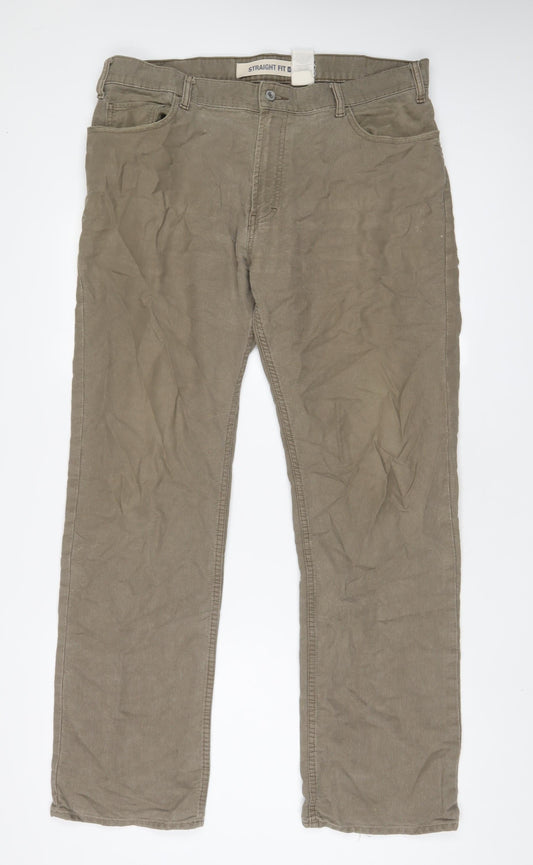 Gap Mens Beige Cotton Straight Jeans Size 36 in L32 in Regular Zip