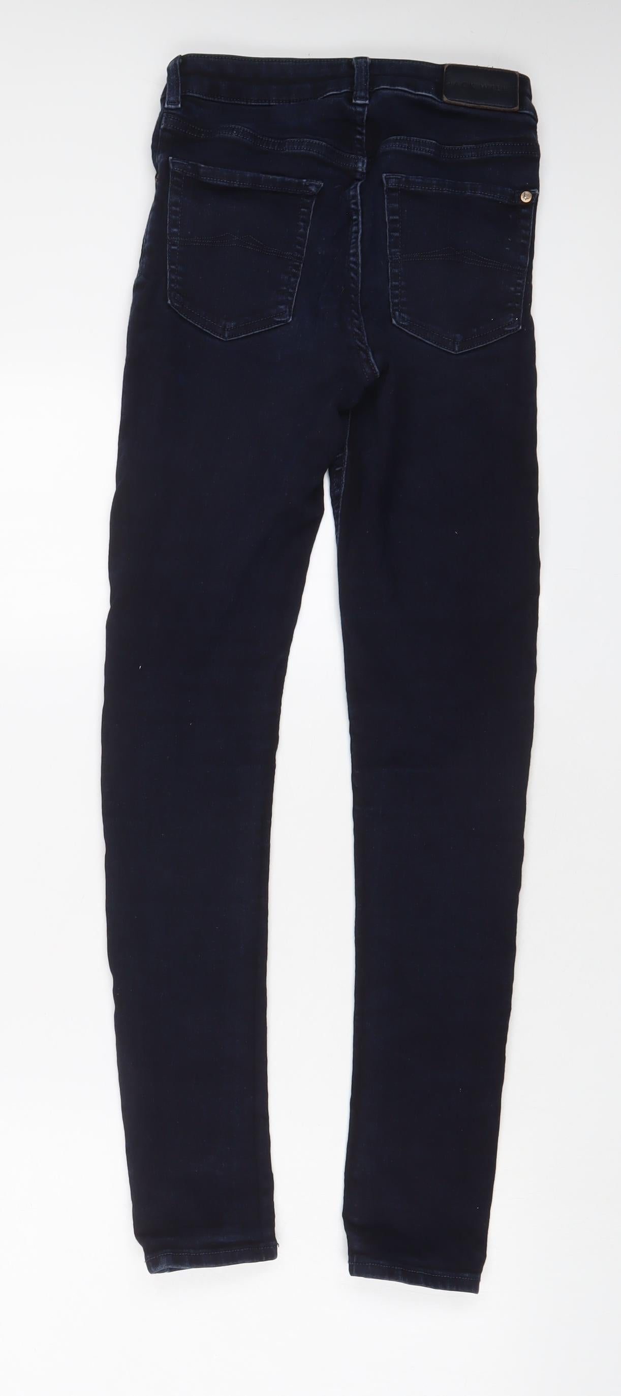 Jack Wills Womens Blue Cotton Skinny Jeans Size 28 in L30 in Regular Zip