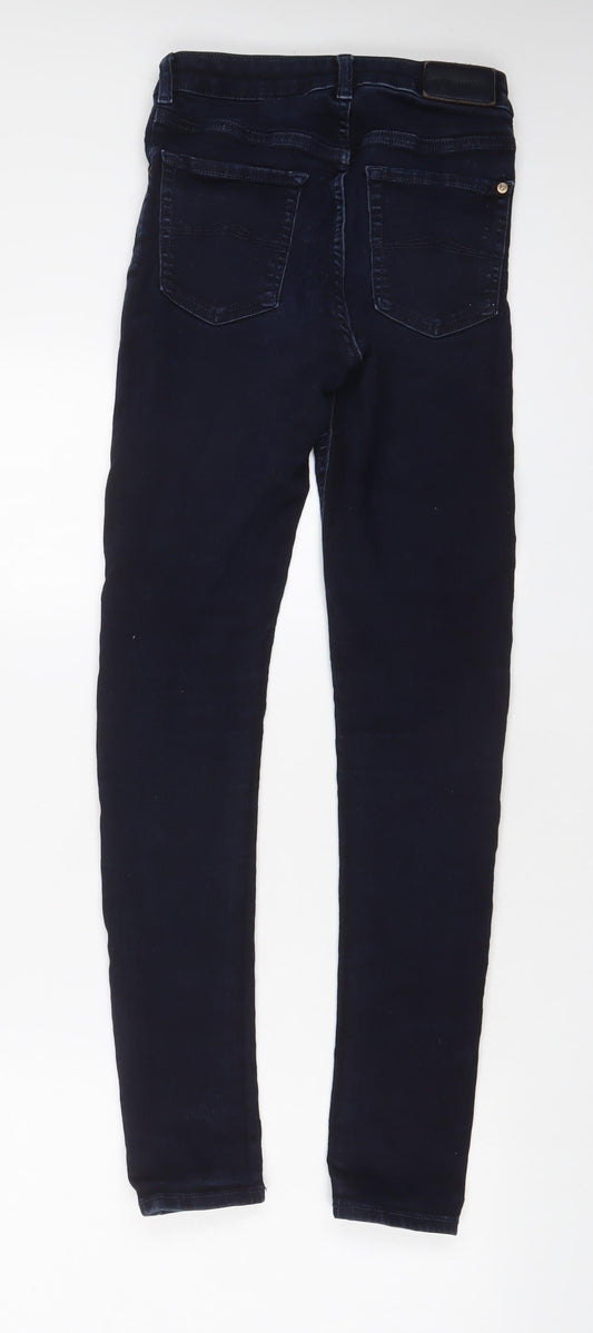 Jack Wills Womens Blue Cotton Skinny Jeans Size 28 in L30 in Regular Zip