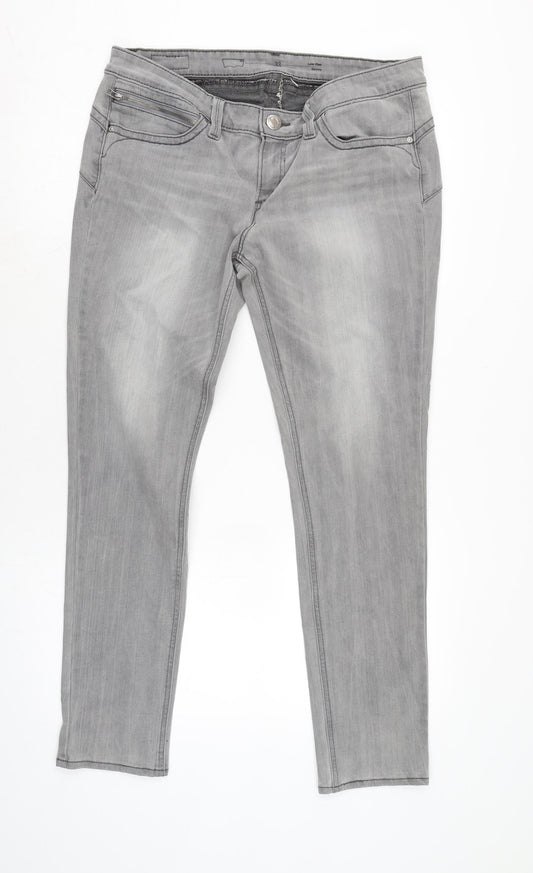 Levi's Womens Grey Cotton Blend Skinny Jeans Size 33 in L30 in Regular Zip