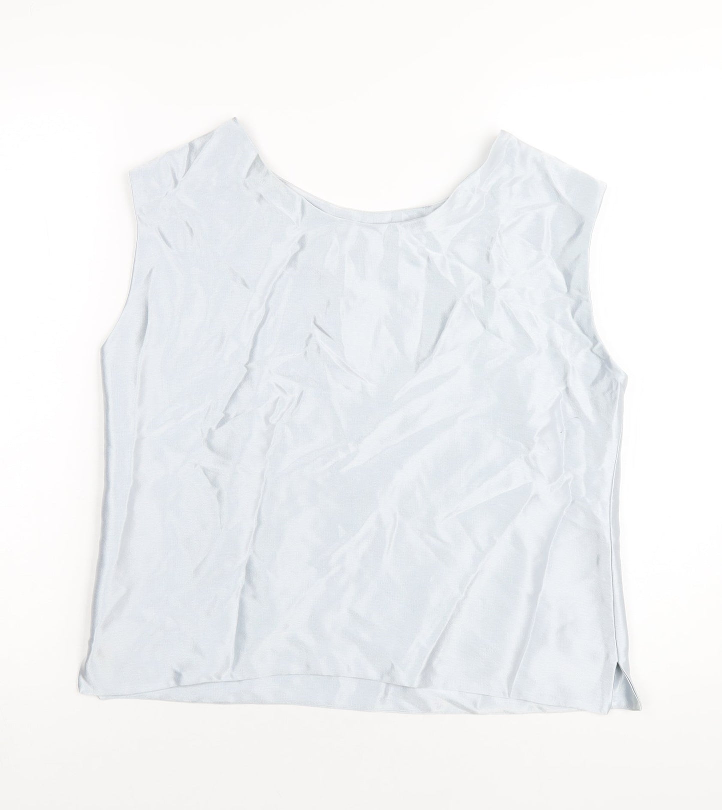 Tom Bowker Womens Blue Polyester Basic Tank Size 16 Round Neck