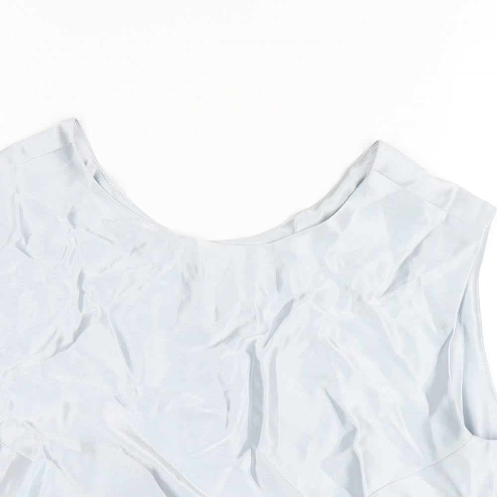 Tom Bowker Womens Blue Polyester Basic Tank Size 16 Round Neck