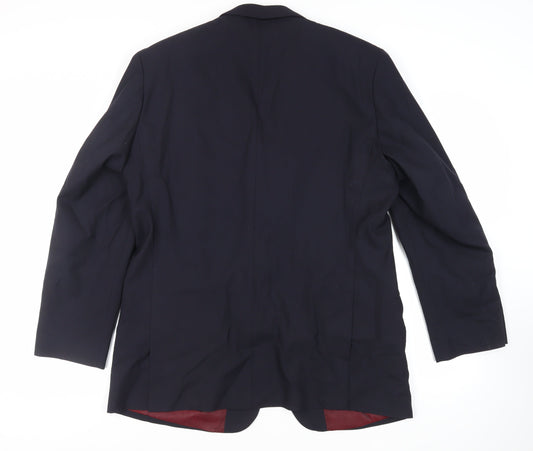 Skopes Mens Blue Wool Jacket Suit Jacket Size 46 Regular