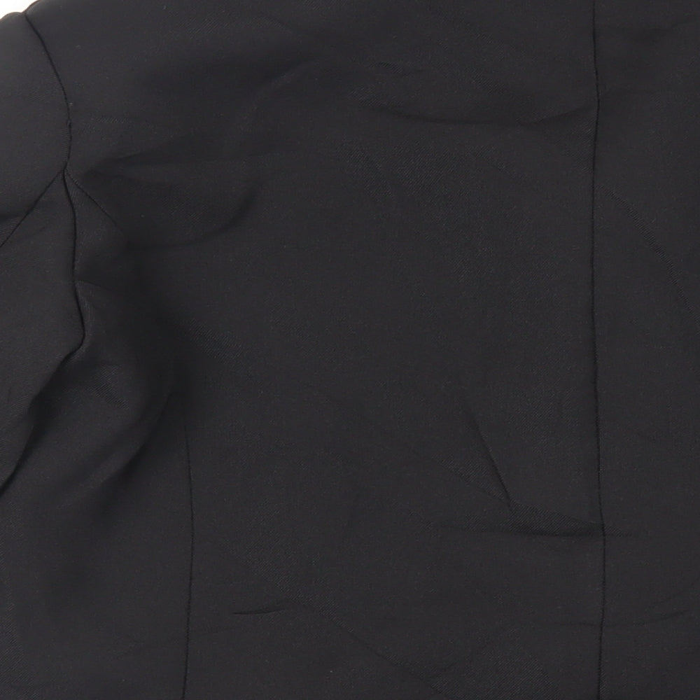 Moses Queen Womens Black Jacket Blazer Size M Button