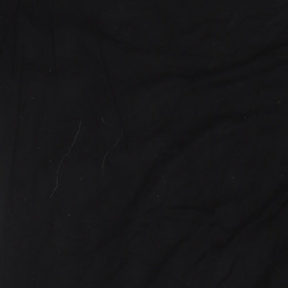 Brand and care label for Originals 1974 women’s black polyester tunic t-shirt, round neck - rounded hem with longer back