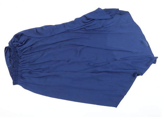 River Island Womens Blue Polyester A-Line Skirt Size 8