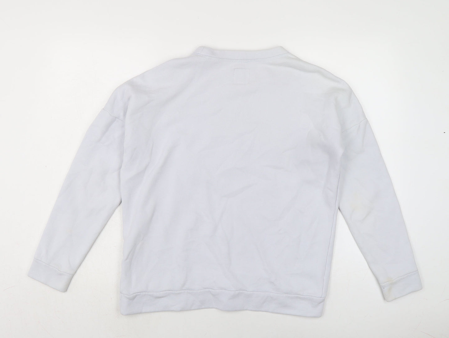 Jack Wills Womens Blue Cotton Pullover Sweatshirt Size 8