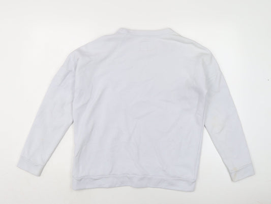 Jack Wills Womens Blue Cotton Pullover Sweatshirt Size 8