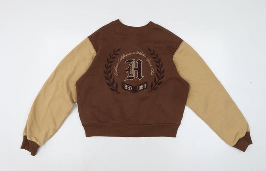 Hollister Mens Brown Cotton Cardigan Sweatshirt Size XS