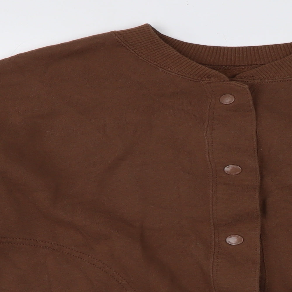 Hollister Mens Brown Cotton Cardigan Sweatshirt Size XS