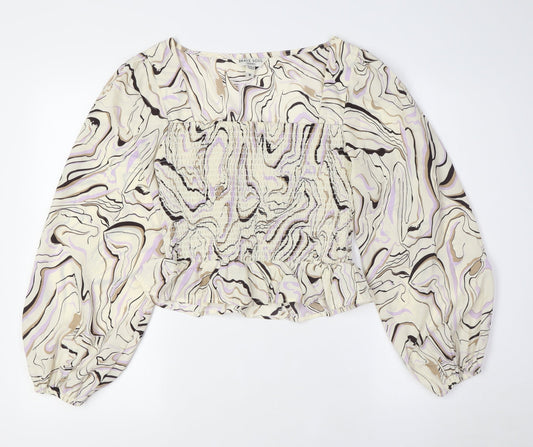 Womens UK Size M Brave Soul Ivory Polyester Blouse