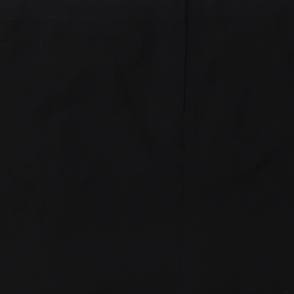 essence Womens Black Polyester A-Line Skirt Size 22 Zip