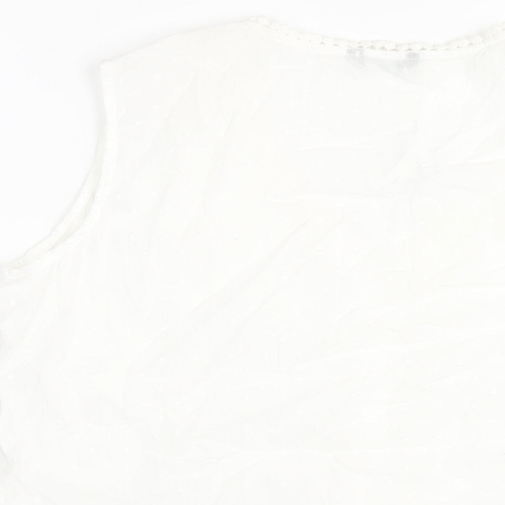 Brand and care label for Roman women’s white cotton basic t-shirt, size UK 12, v-neck