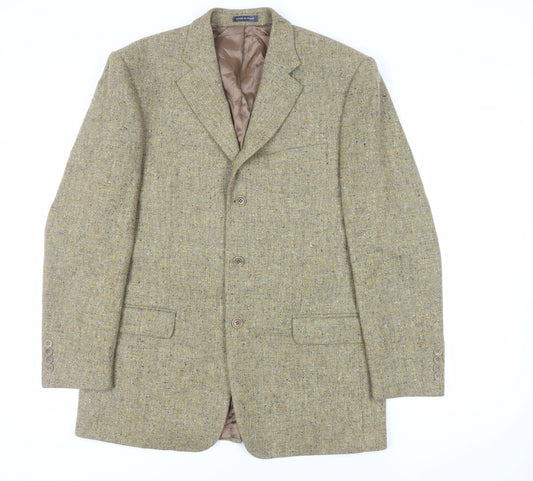 Marks & Spencer Mens Green Jacket Blazer Size 40 Button