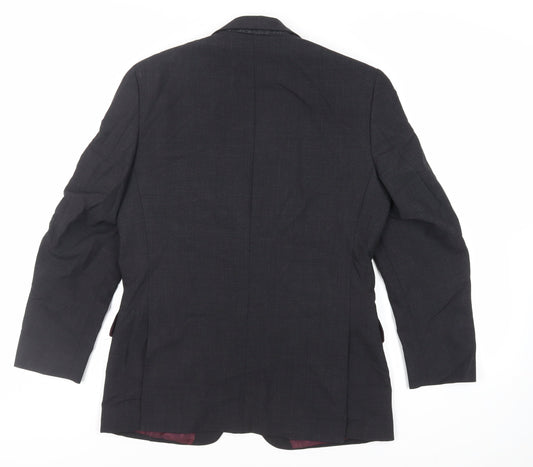 Tom English Mens Black Polyester Jacket Suit Jacket Size 36 Regular