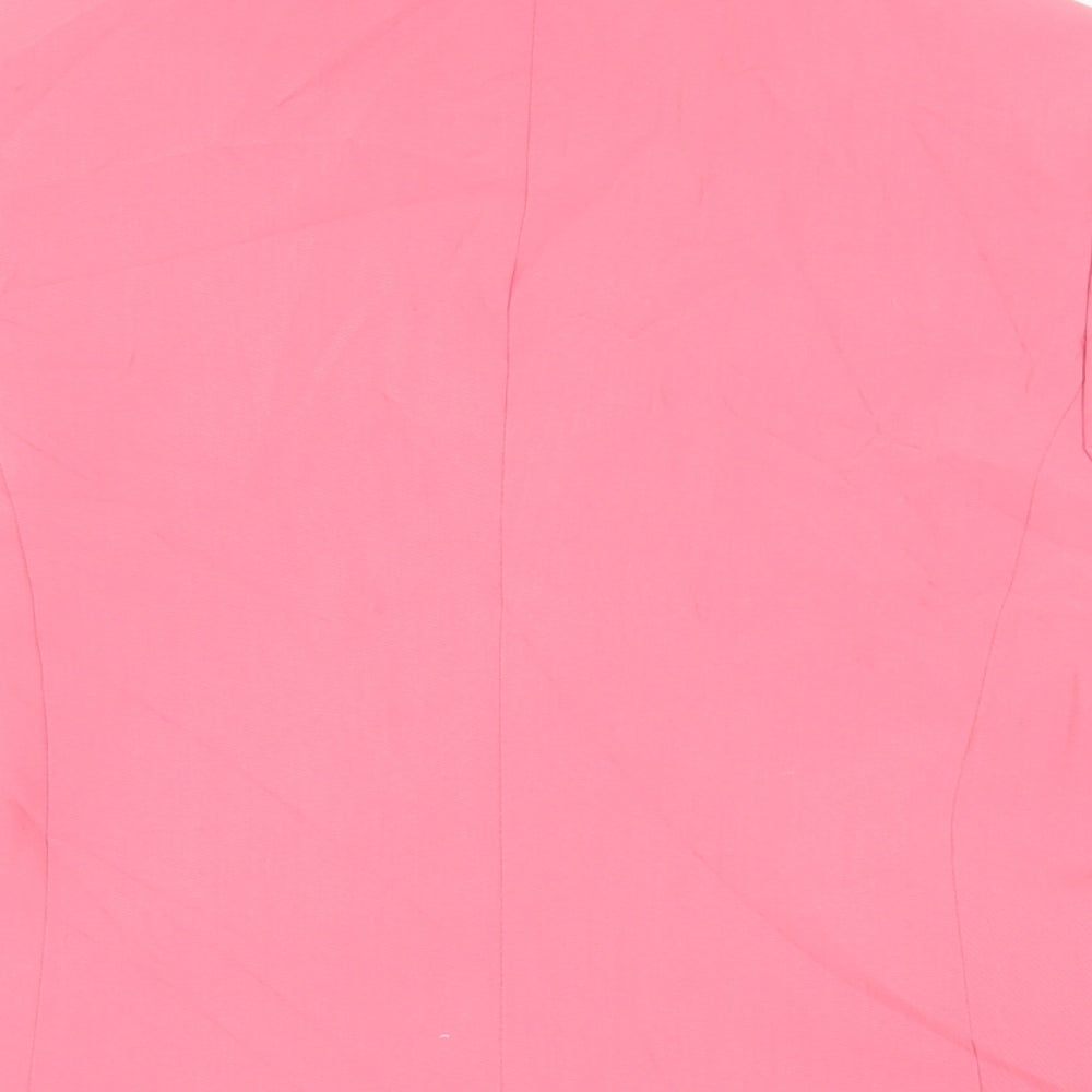 Topshop Womens Pink Jacket Blazer Size 8 Button