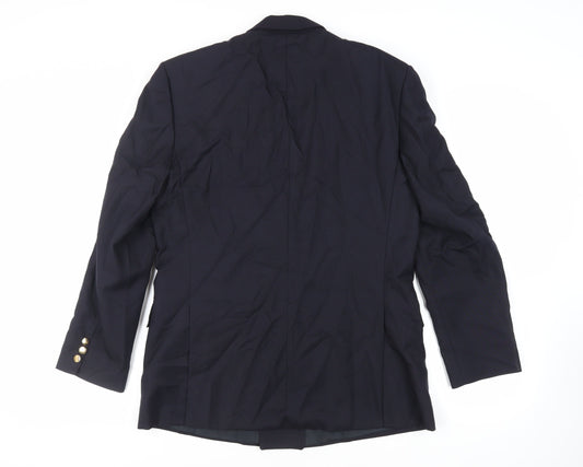 Varteks Mens Blue Polyester Jacket Blazer Size 40 Regular - Vintage