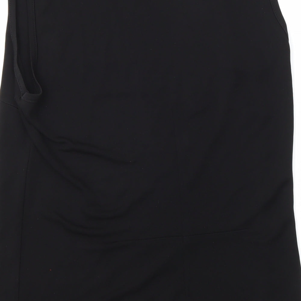 Ally Capellino Womens Black Acetate Basic Blouse Size M Round Neck