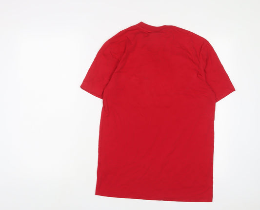 Canterbury Mens Red Cotton T-Shirt Size S Crew Neck