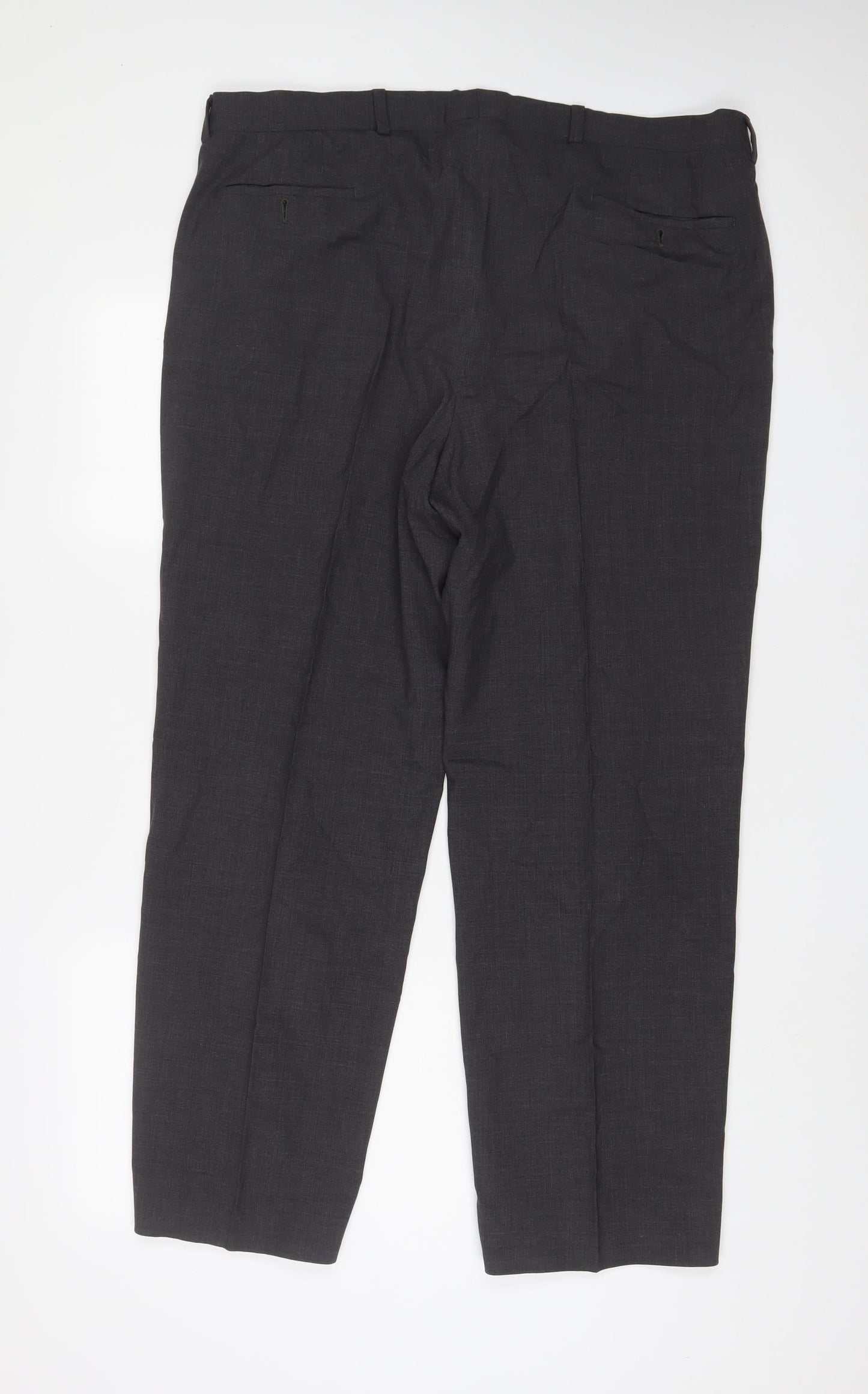 ARMANI Mens Grey Wool Trousers Size 40 in L31 in Regular Zip