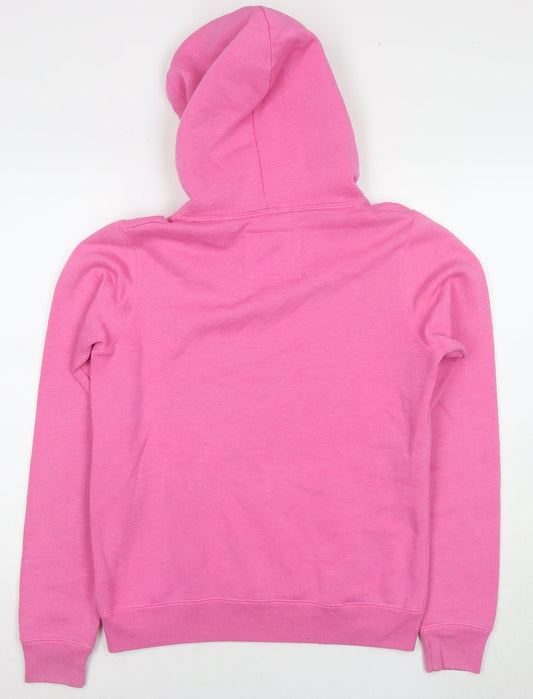 Jack Wills Womens Pink Cotton Pullover Hoodie Size 12 Pullover - Logo