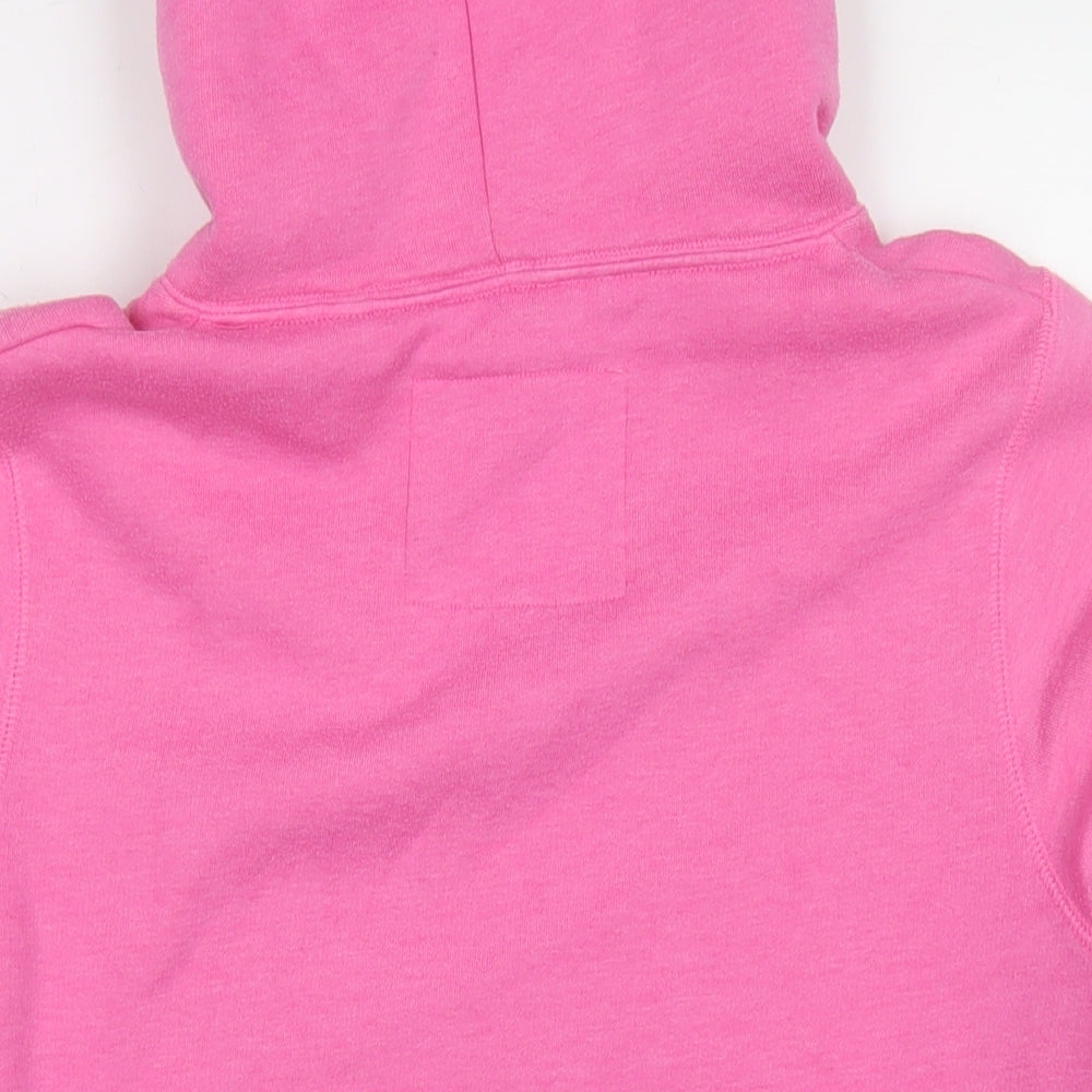 Jack Wills Womens Pink Cotton Pullover Hoodie Size 12 Pullover - Logo