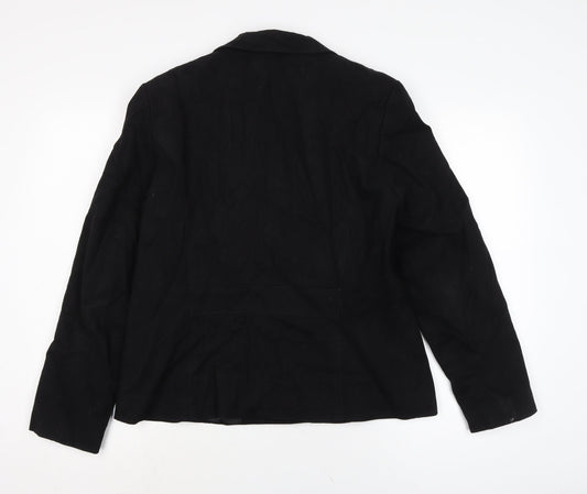 Klass Womens Black Jacket Size 16 Button