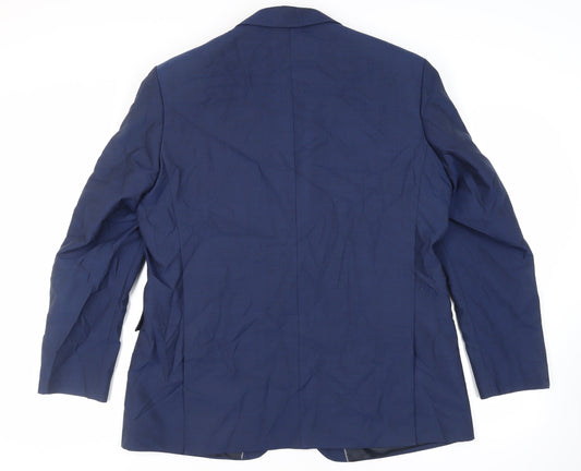 Debenhams Mens Blue Wool Jacket Suit Jacket Size 46 Regular