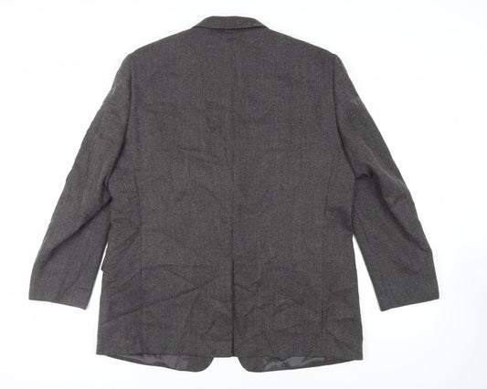 Marks and Spencer Mens Grey Wool Jacket Blazer Size 46 Regular