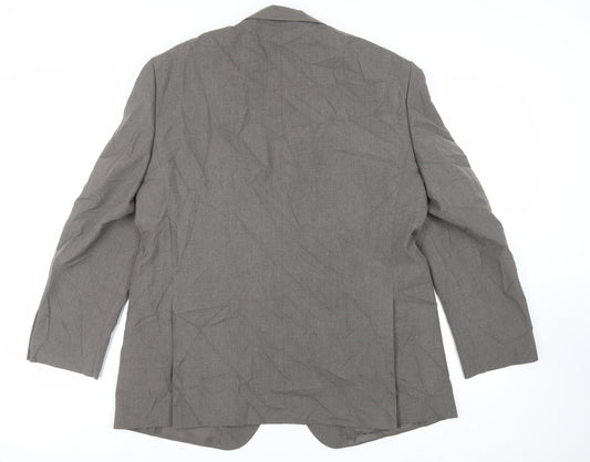 Marks and Spencer Mens Grey Polyester Jacket Suit Jacket Size 46 Regular