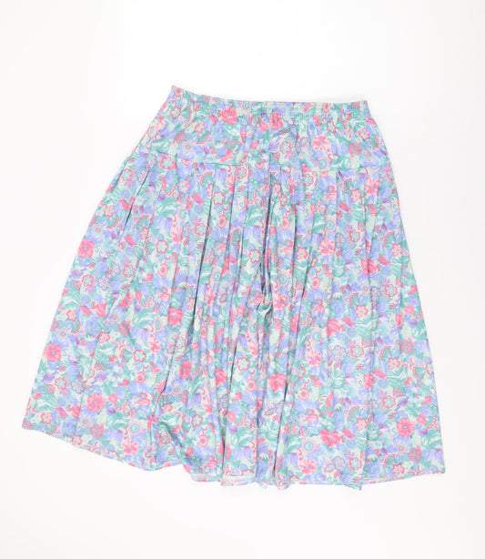 Rushcliffe Womens Multicoloured Floral Polyester Swing Skirt Size L