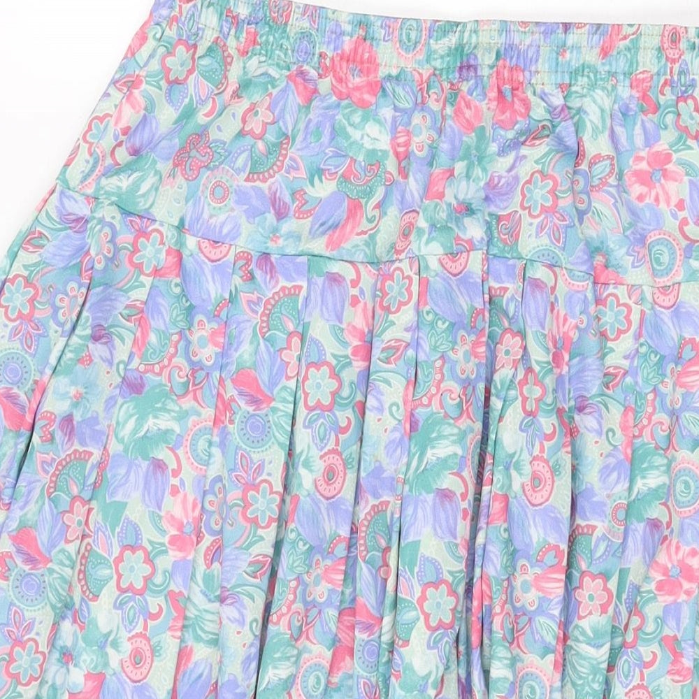 Rushcliffe Womens Multicoloured Floral Polyester Swing Skirt Size L