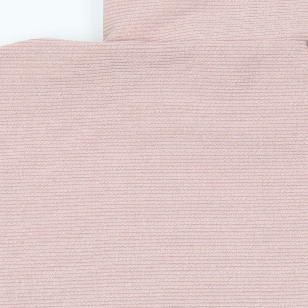 Brand and care label for Roman women’s pink polyester tunic blouse, size UK 18, cowl neck