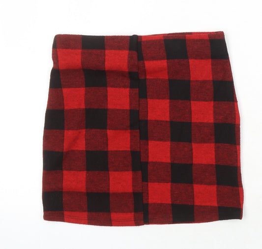 FOREVER 21 Womens Multicoloured Check Polyester Mini Skirt Size S