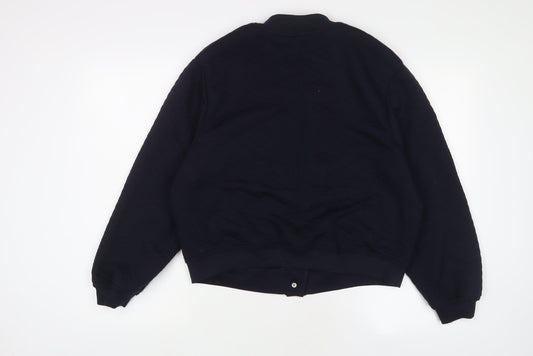 Marks and Spencer Womens Blue Polyester Full Zip Sweatshirt Size 14 Snap