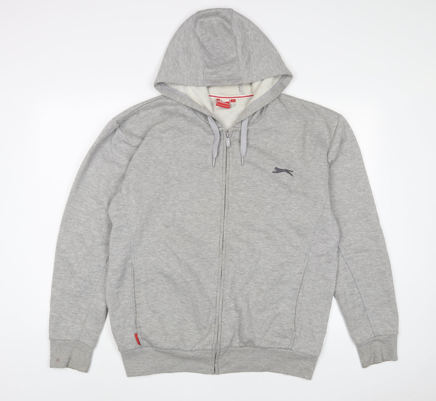 Slazenger Mens Grey Cotton Full Zip Hoodie Size L