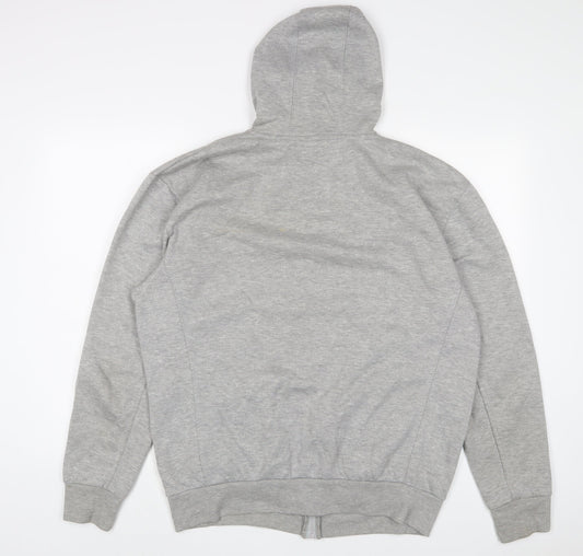 Slazenger Mens Grey Cotton Full Zip Hoodie Size L