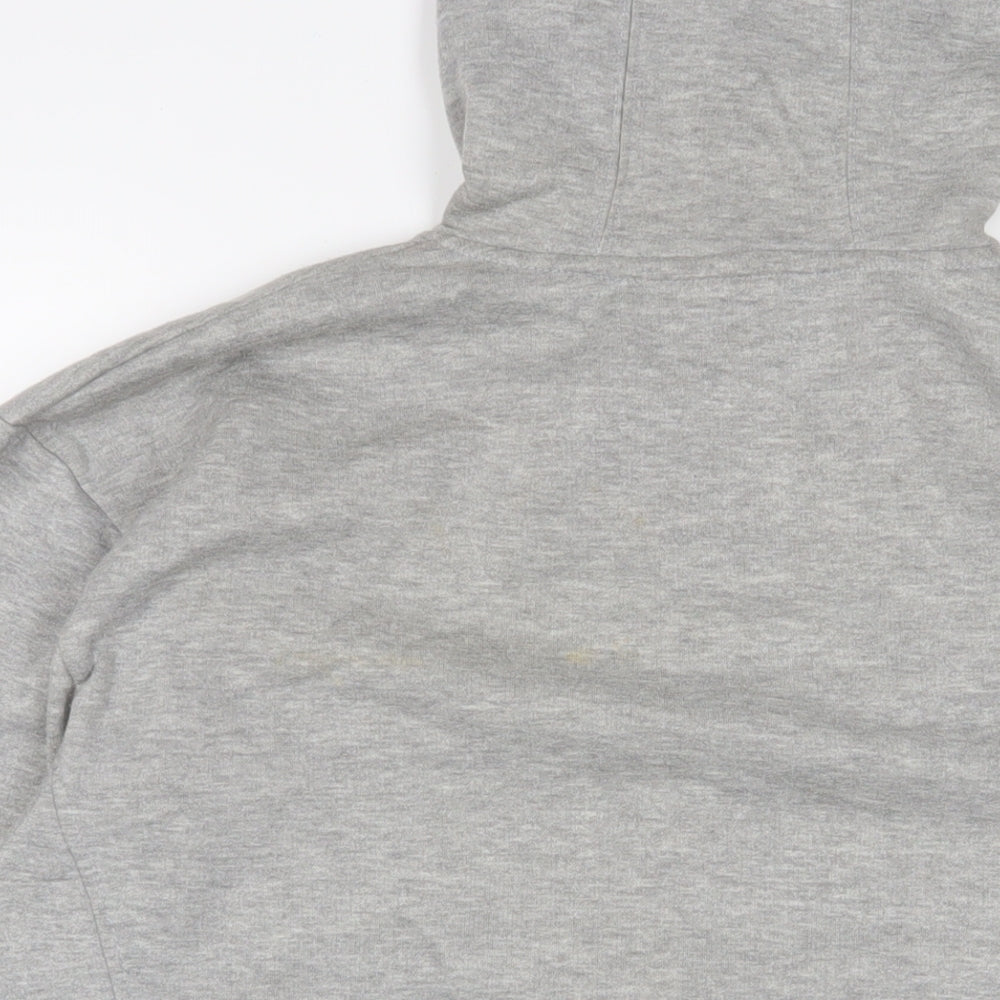 Slazenger Mens Grey Cotton Full Zip Hoodie Size L